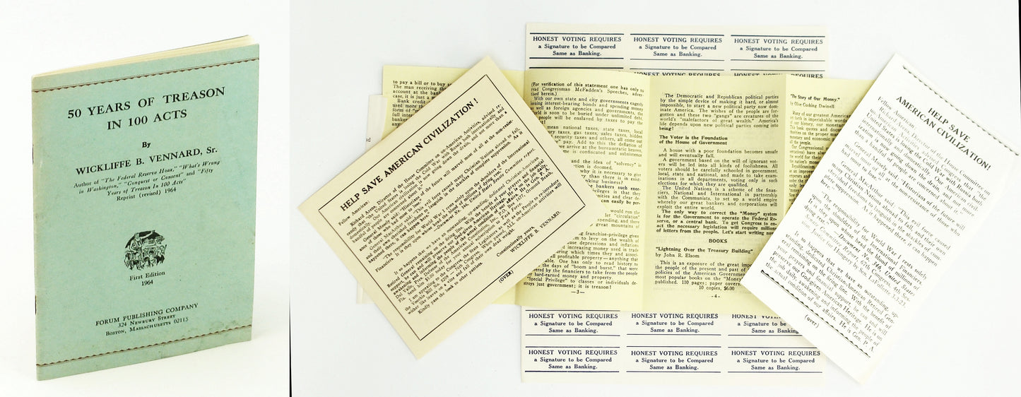 50 Years of Treason in 100 Acts by Wickliffe Vennard
