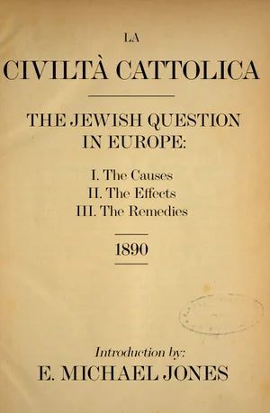 Civilta Cattolica: On the Jewish Question in Europe by Vatican