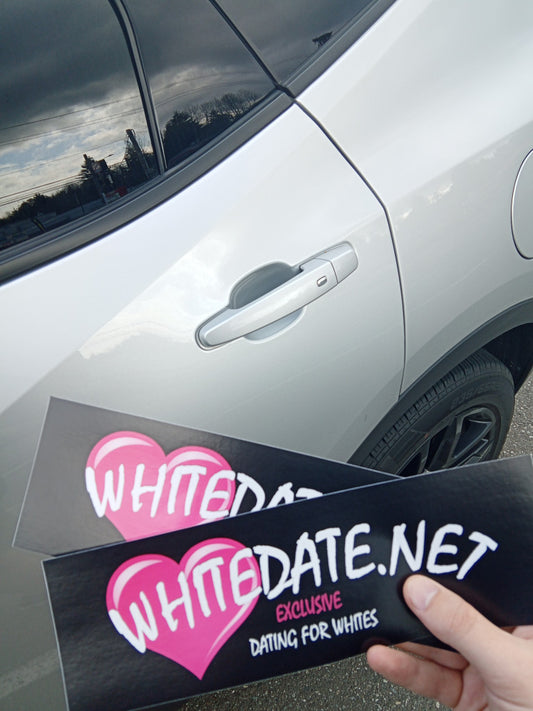WhiteDate.net Bumper Sticker