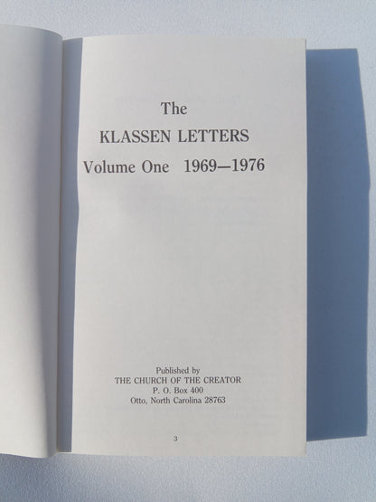 Klassen Letters, Volume 1: 1969 to 1976 by Ben Klassen PB