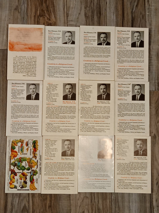 Creativity (The White Man's) Collection, Complete 12-Volume Set (All Originals) by Ben Klassen