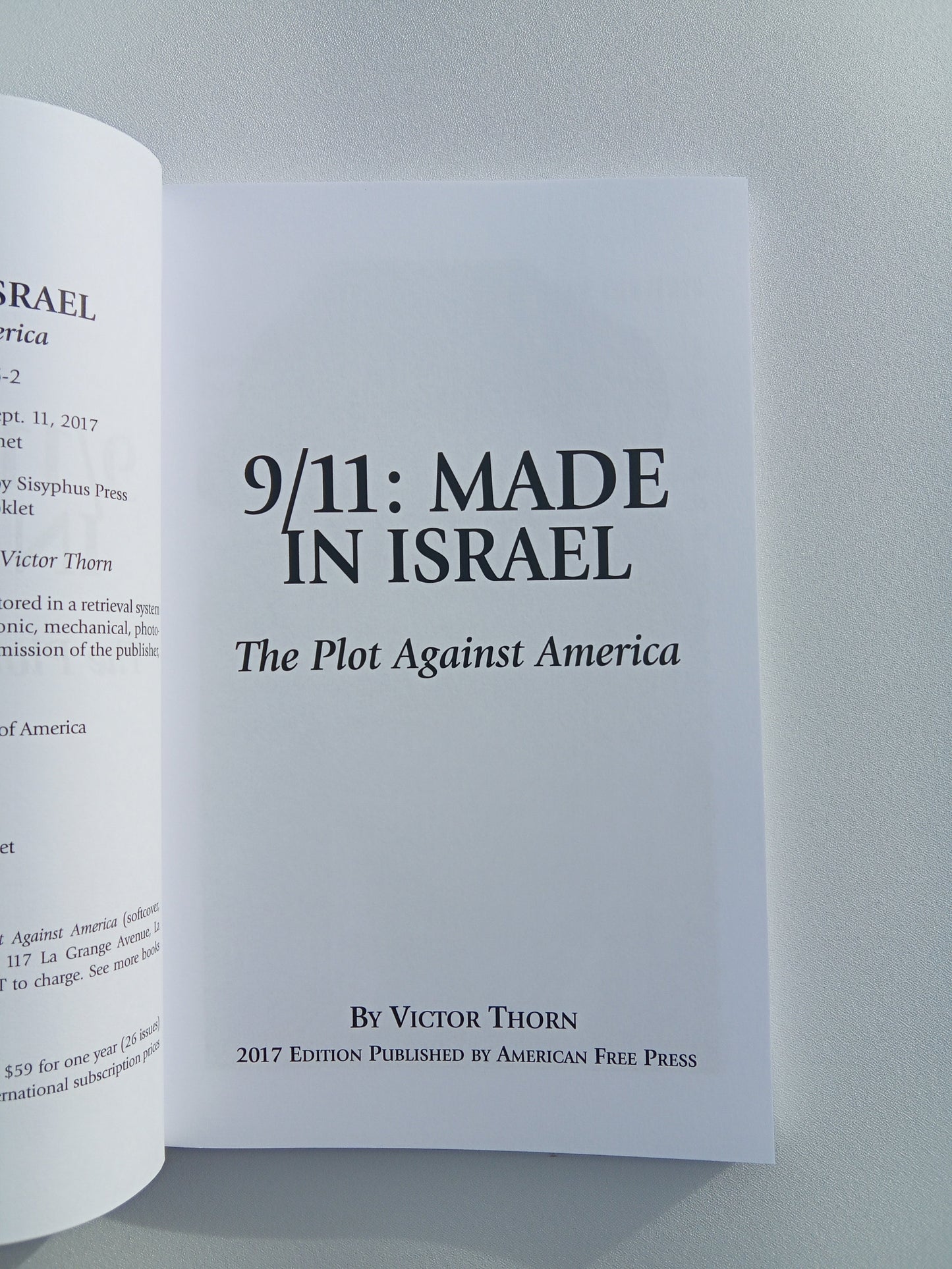 '9/11 Made in Israel: The Plot Against America by Victor Thorn