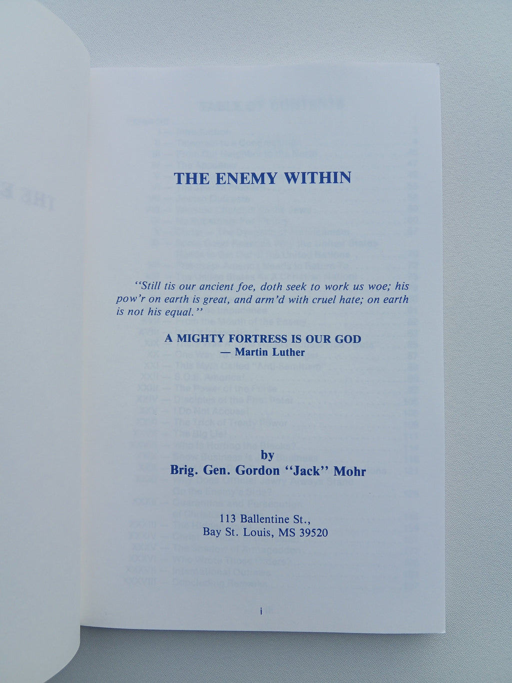 Enemy Within by Gordon Mohr PB