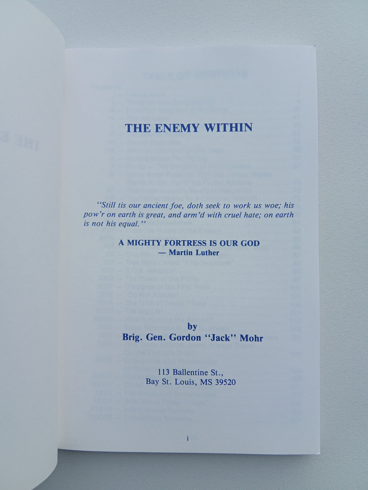 Enemy Within by Gordon Mohr PB