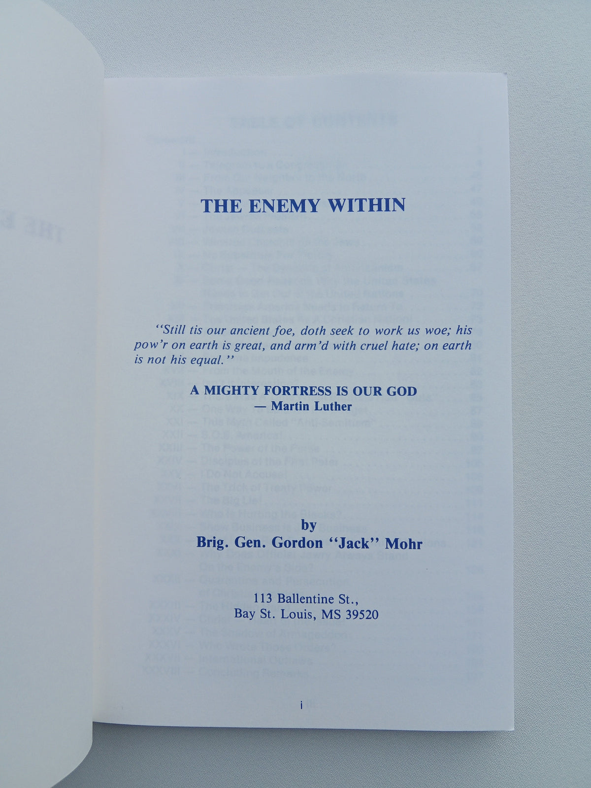 Enemy Within by Gordon Mohr PB