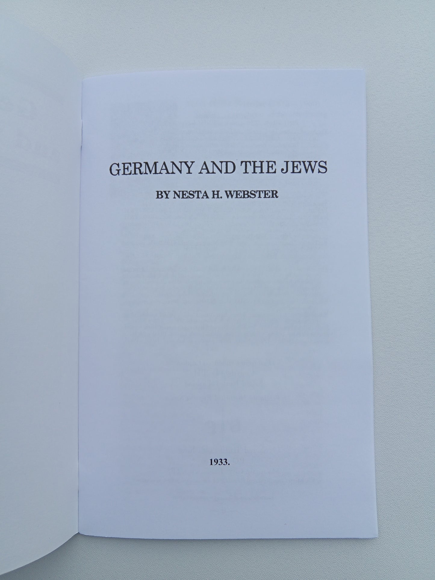 Germany and the Jews by Nesta Webster SB