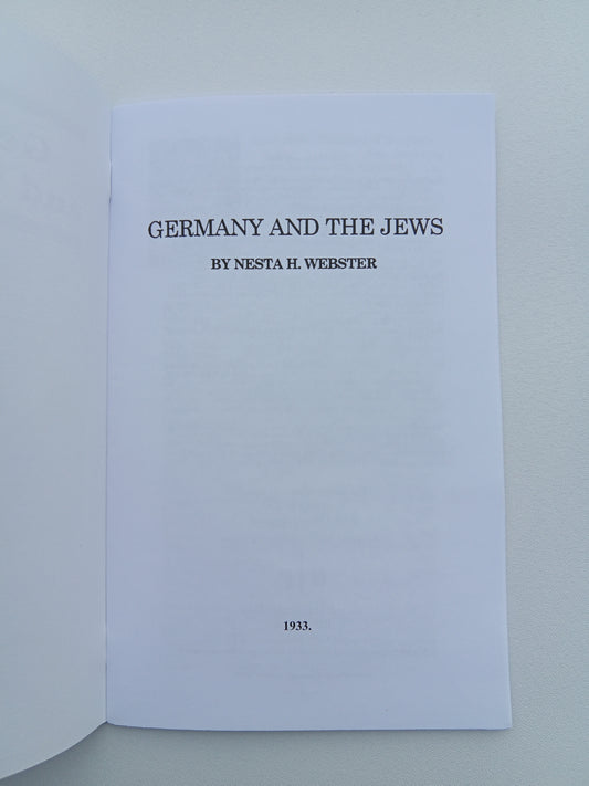 Germany and the Jews by Nesta Webster SB