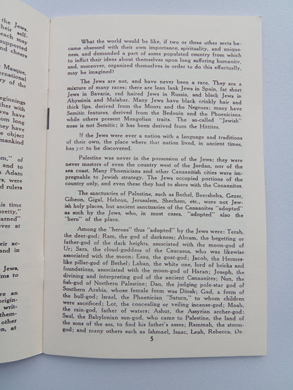 Great Jewish Masque: Ass in the Lion's Skin by Arnold Leese SB