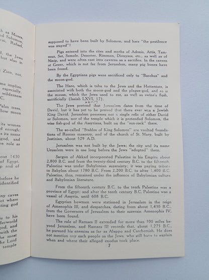 Great Jewish Masque: Ass in the Lion's Skin by Arnold Leese SB