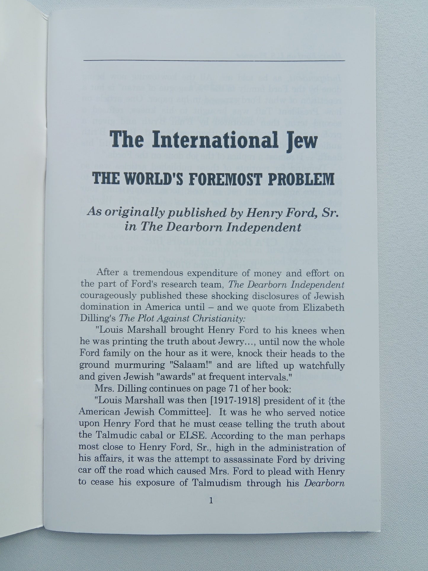Henry Ford on United States Finance by Henry Ford SB