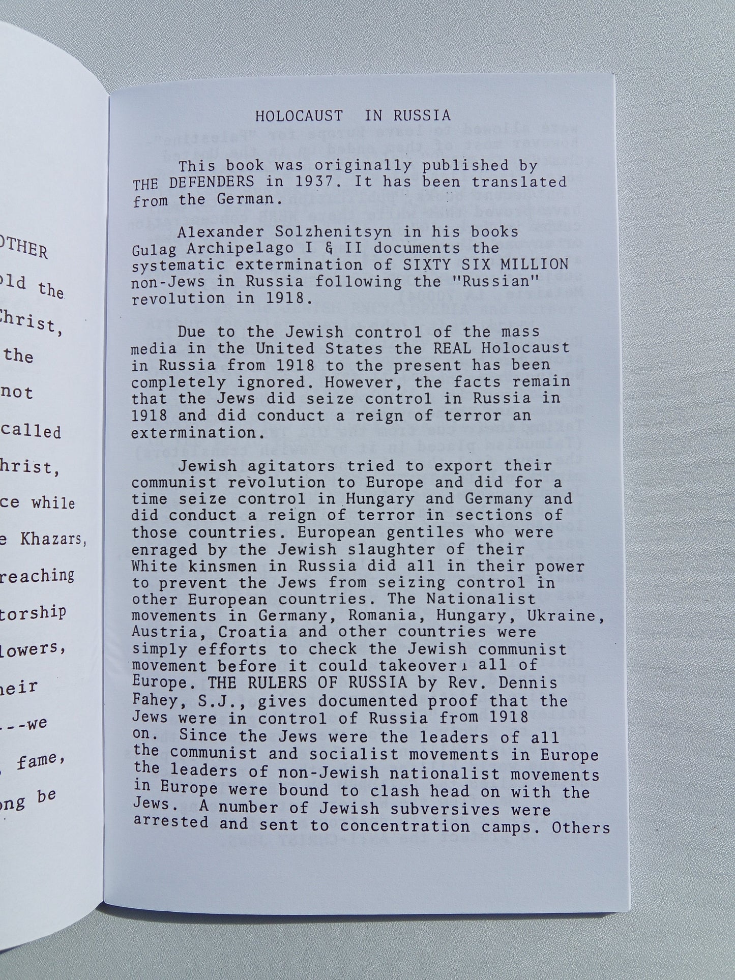 Jewish-Run Concentration Camps in the Soviet Union by Hermann Greife SB