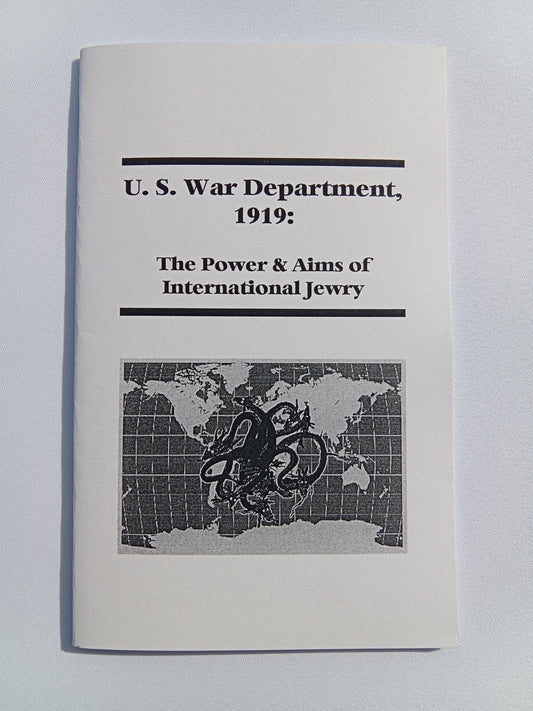 Power and Aims of International Jewry by United States War Department SB