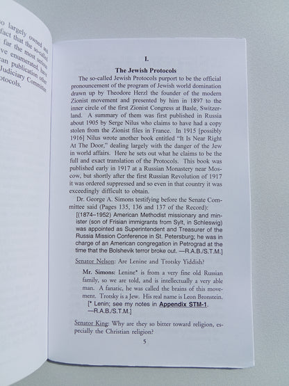 Power and Aims of International Jewry by United States War Department SB