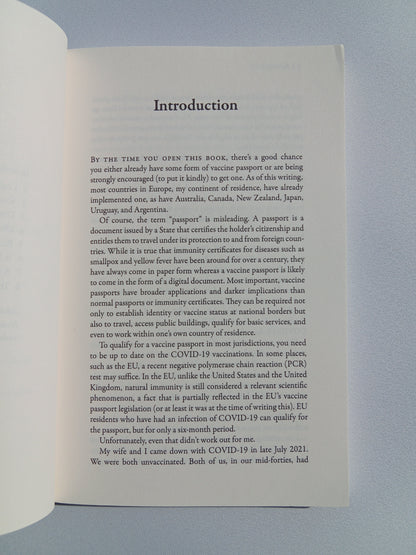 Scanned: Vaccine Passports Means the End of Freedoms by Nick Corbishley PB