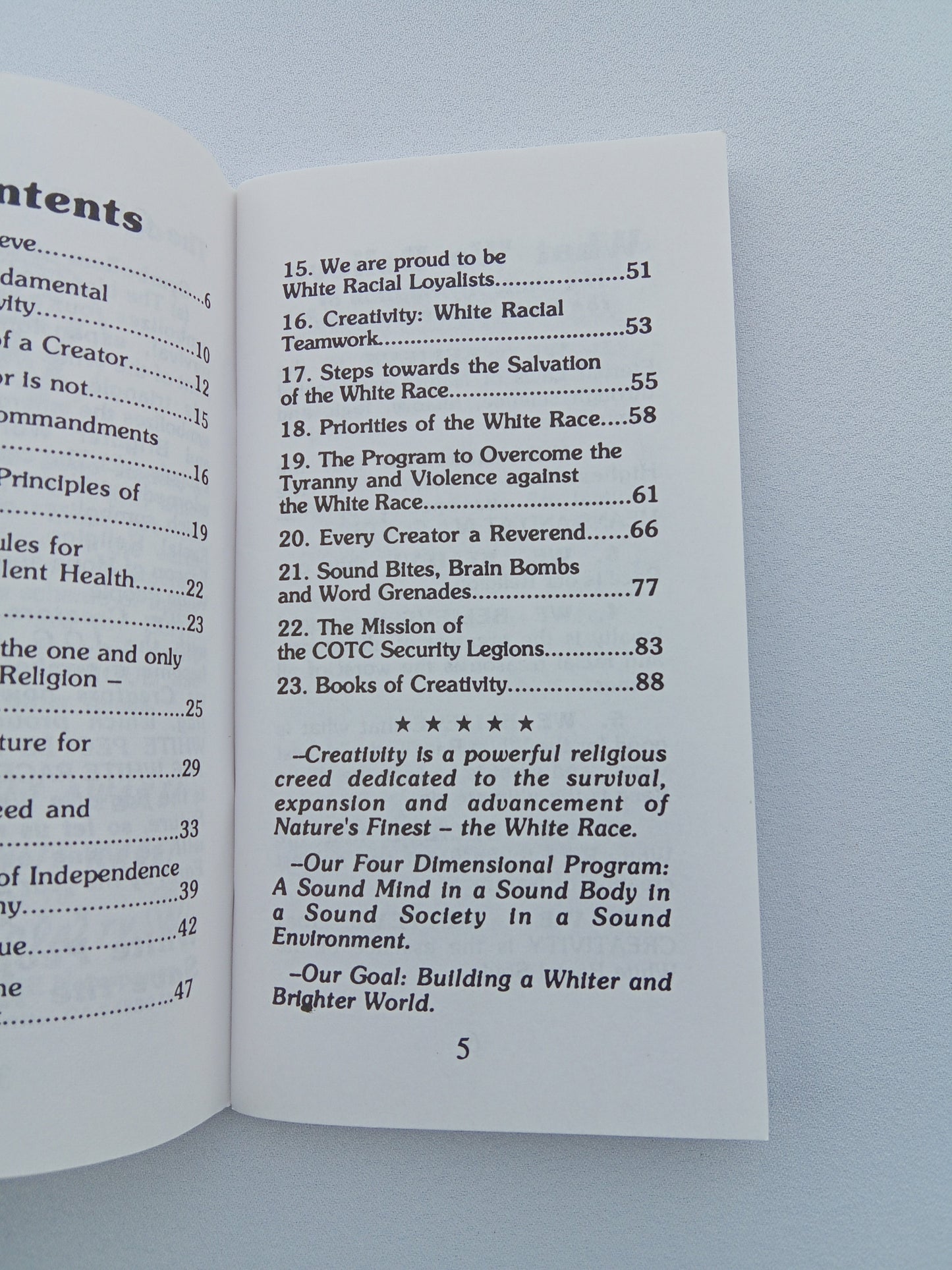 Little White Book by Ben Klassen