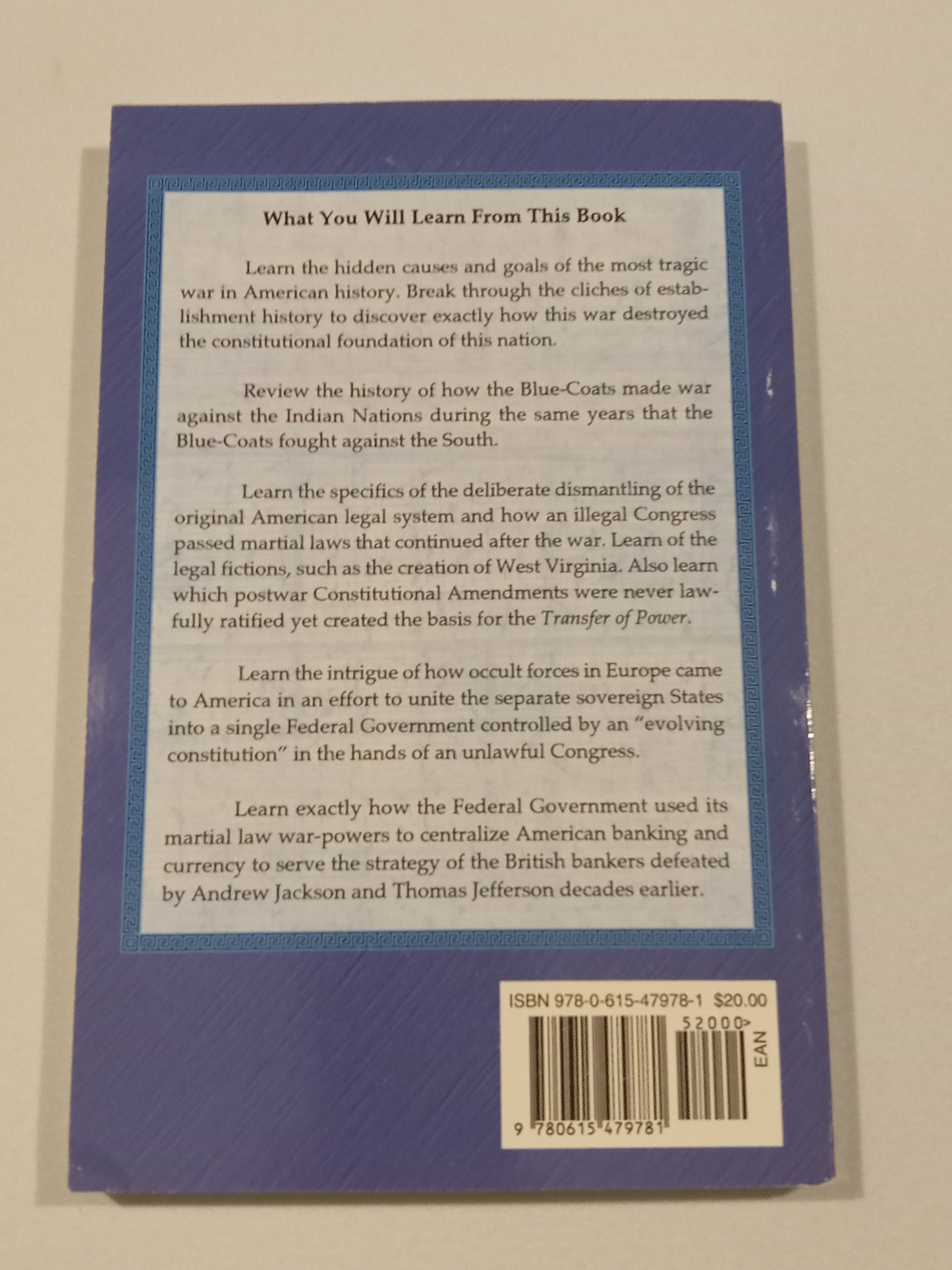 Transfer of Power: The War of 1861 by Elliott Germain PB