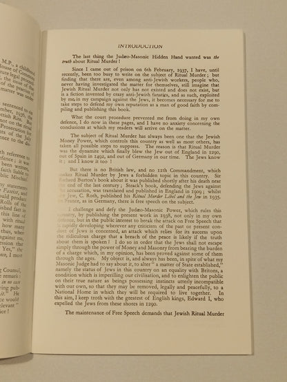 Jewish Ritual Murder by Arnold Leese SB