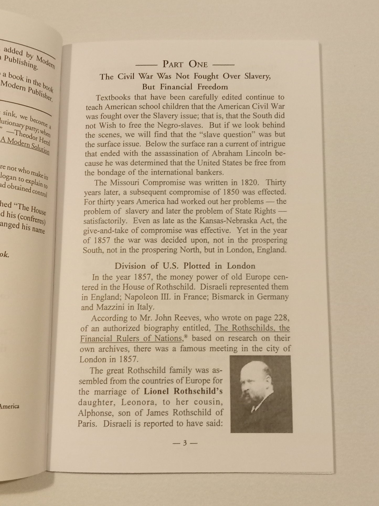 Abraham Lincoln and the Rothschilds: The Real Cause of the Civil War by Charles Coughlin SB