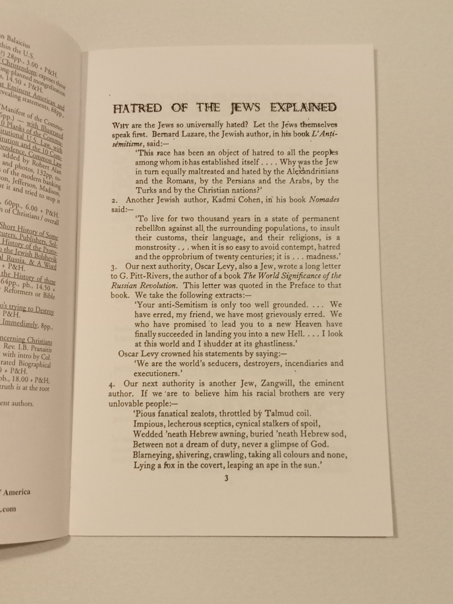 Why Are the Jews Hated? by A. B. SB