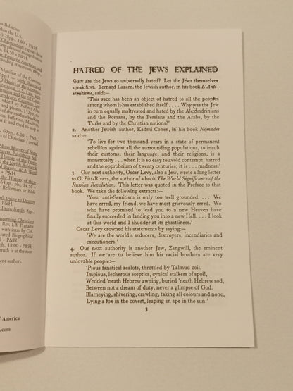 Why Are the Jews Hated? by A. B. SB