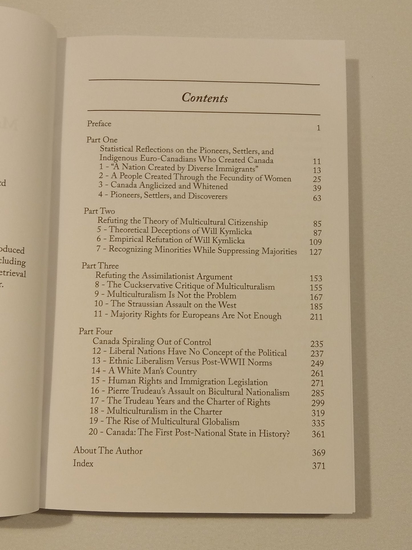 Canada in Decay: The Ethnocide of Euro Canadians by Ricardo Duchesne PB