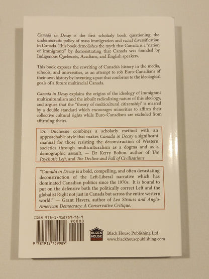 Canada in Decay: The Ethnocide of Euro Canadians by Ricardo Duchesne PB