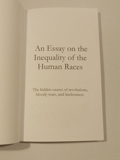 Essay on the Inequality of Human Races: Causes of Wars by Arthur de Gobineau PB