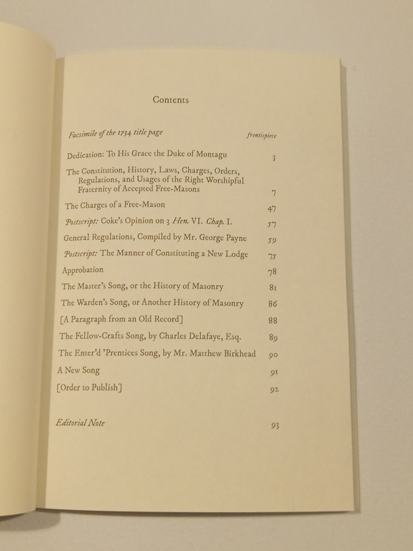 Constitutions of the Freemasons: History and Regulations by James Anderson PB