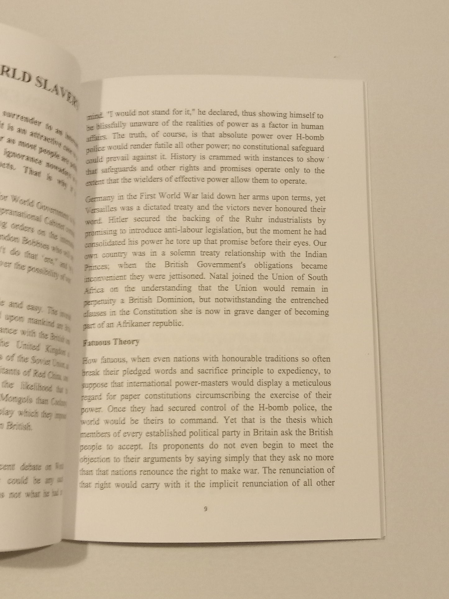 Menace of World Government by Arthur Chesterton