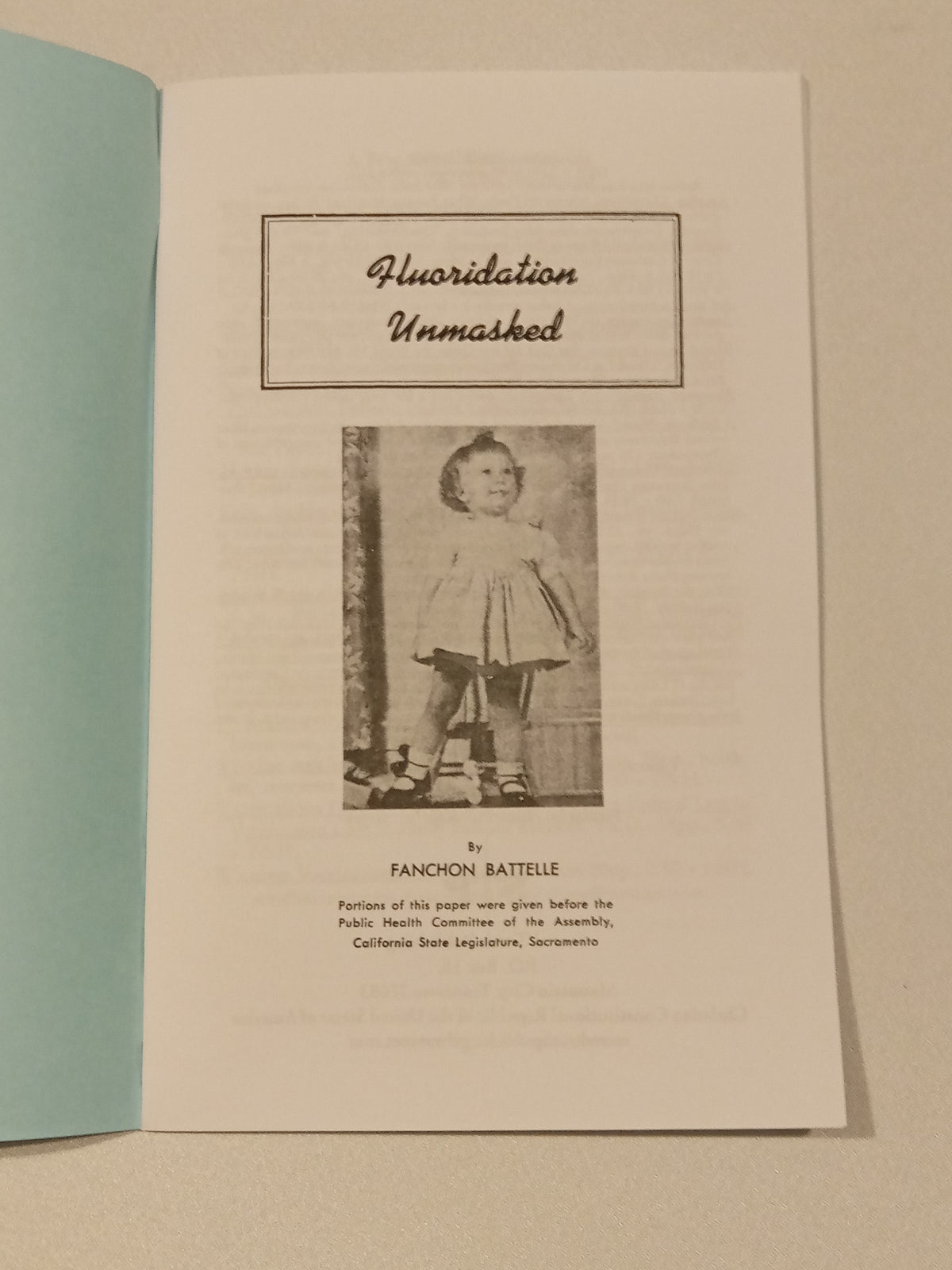 Fluoridation Unmasked by Fanchon Battelle SB