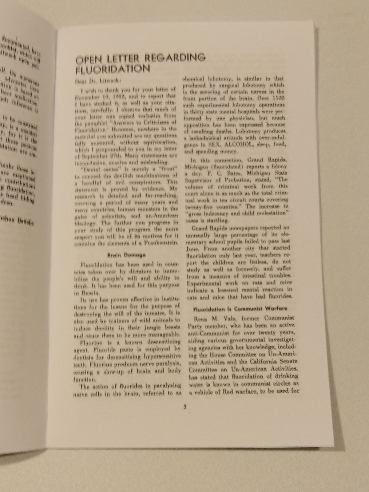 Fluoridation Unmasked by Fanchon Battelle SB