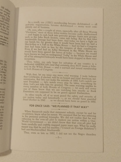 Civil Rights: Most Sinister Tool of the Great Conspiracy by Myron Fagan SB