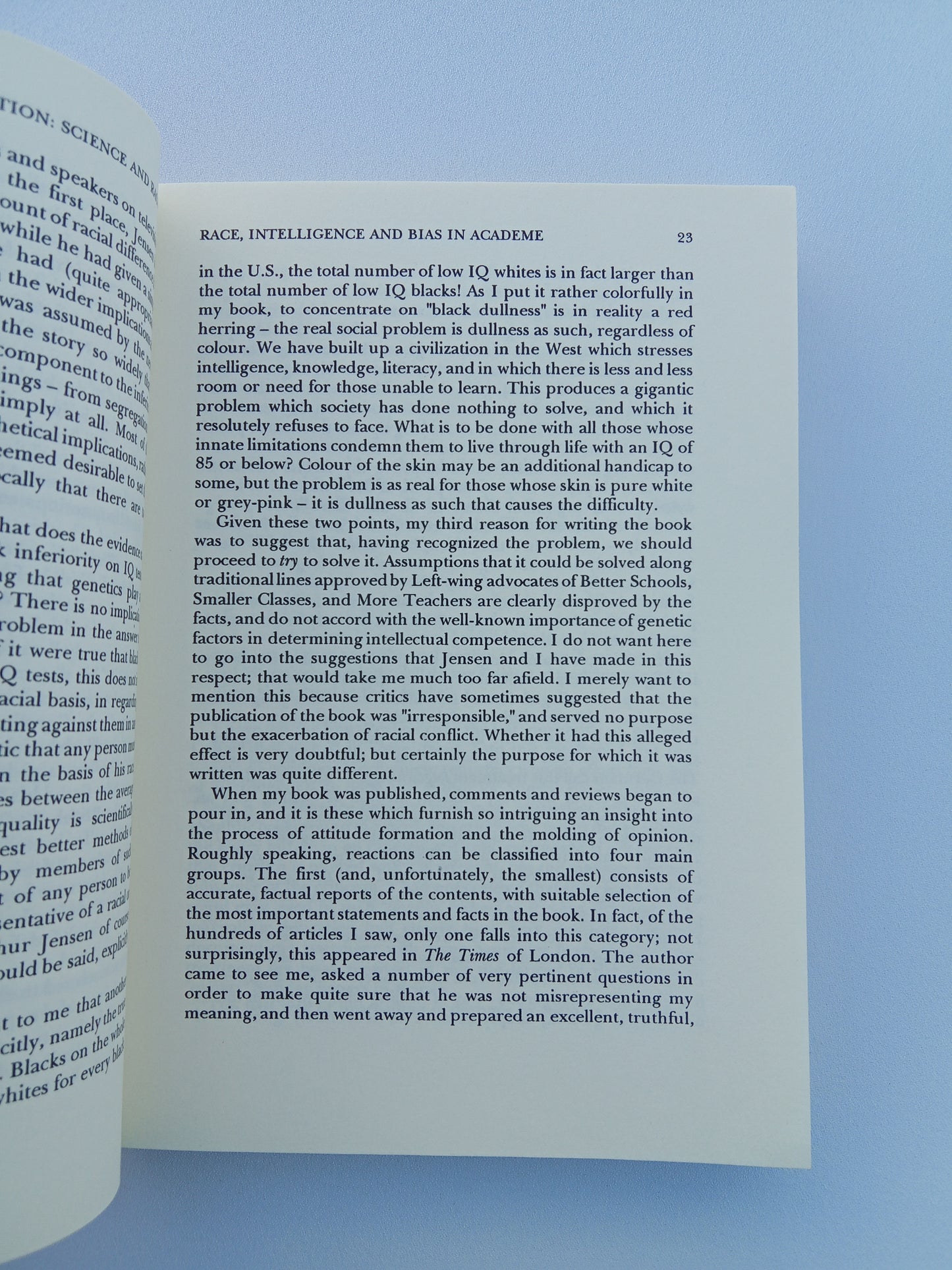 Race, Intelligence, and Bias in Academe by Roger Pearson