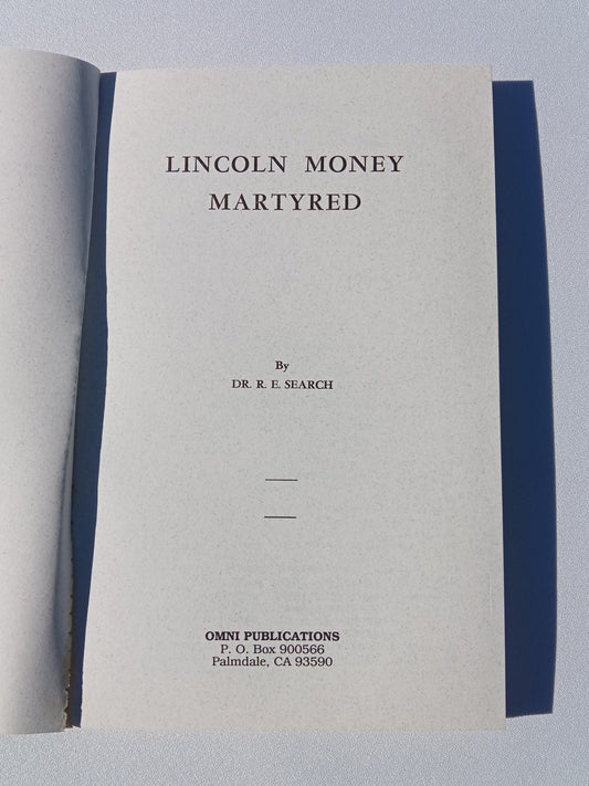 Lincoln Money Martyred by R. Search