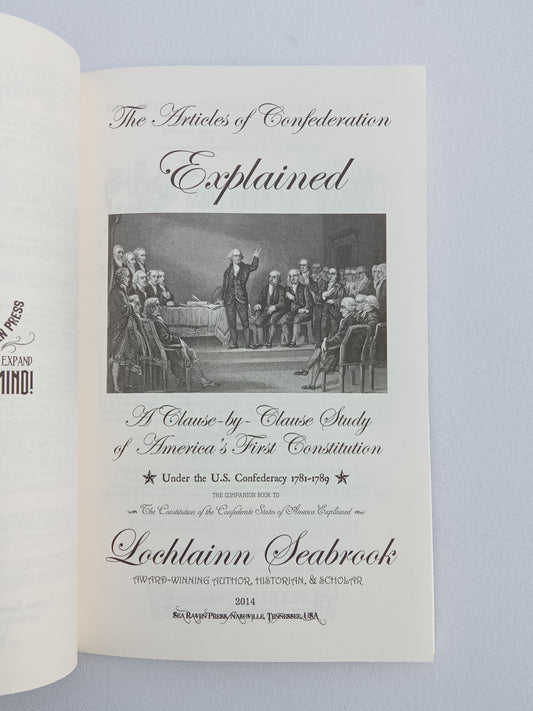 Articles of Confederation Explained by Lochlainn Seabrook PB