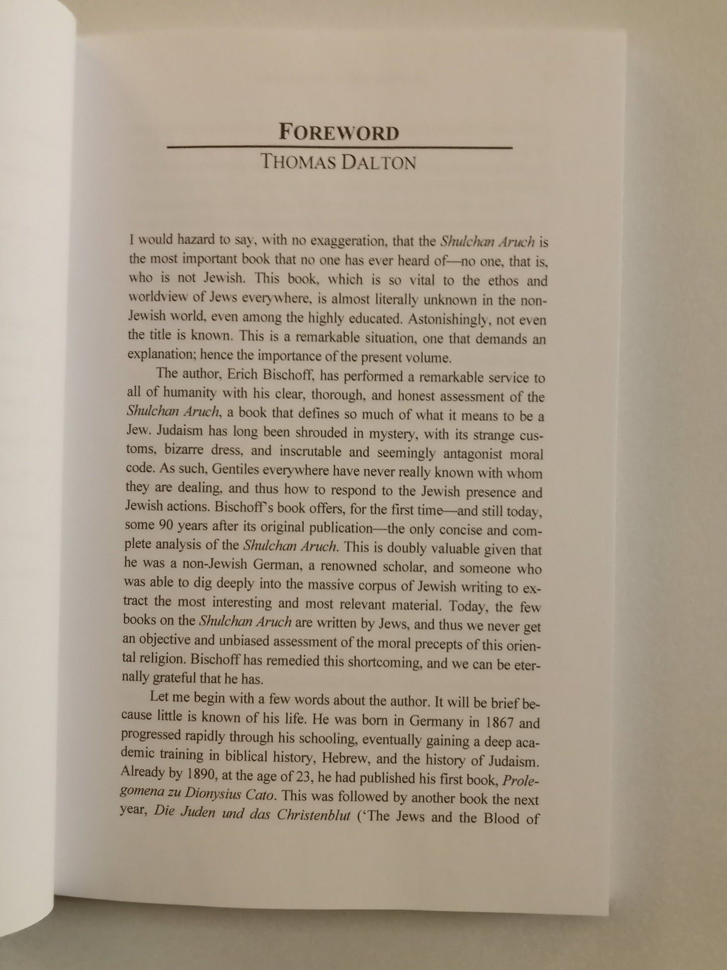 Book of Shulchan Aruch by Erich Bischoff PB