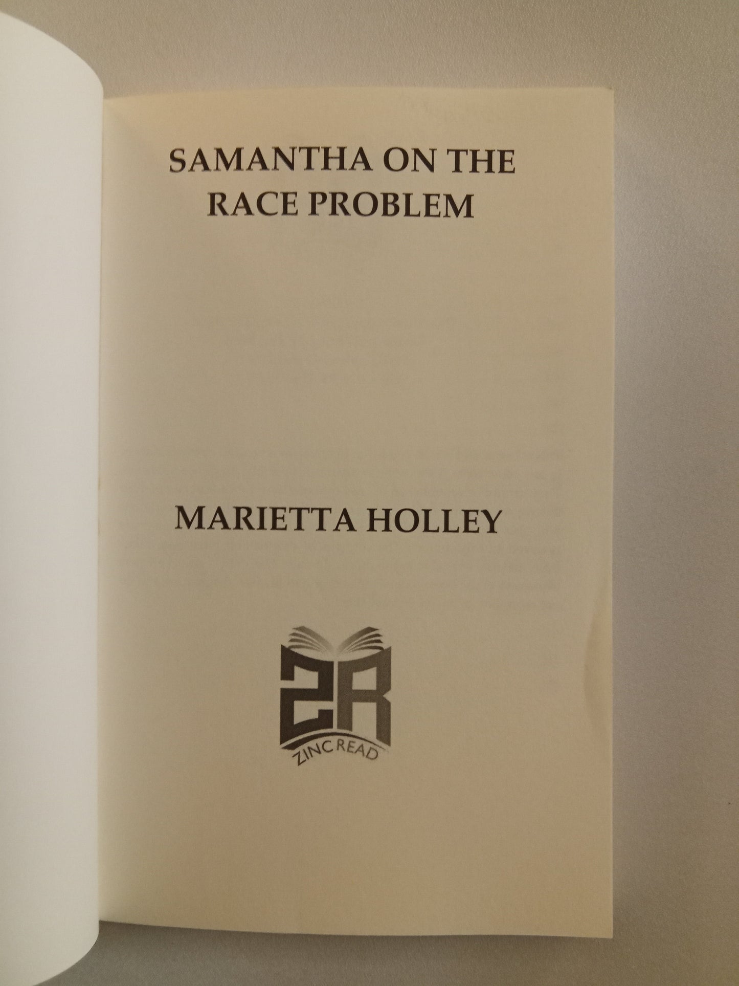 Samantha on the Race Problem by Marietta Holley