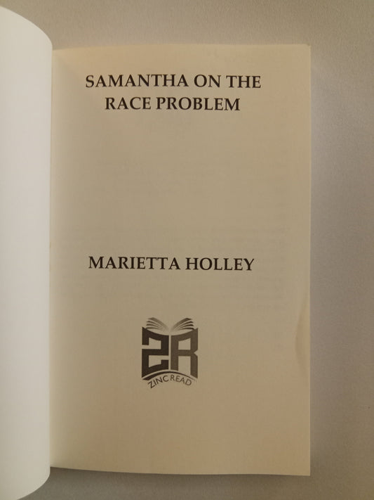Samantha on the Race Problem by Marietta Holley