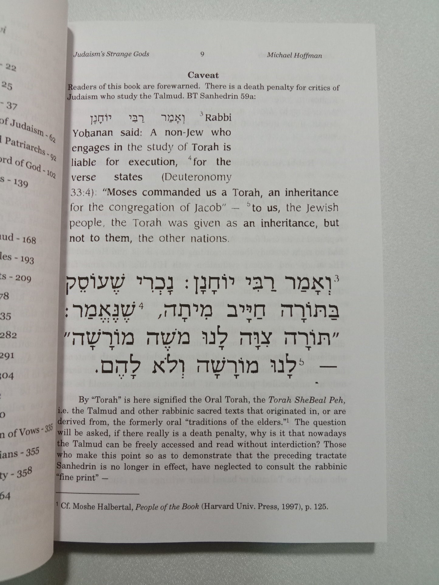 Judaism's Strange Gods by Michael Hoffman PB