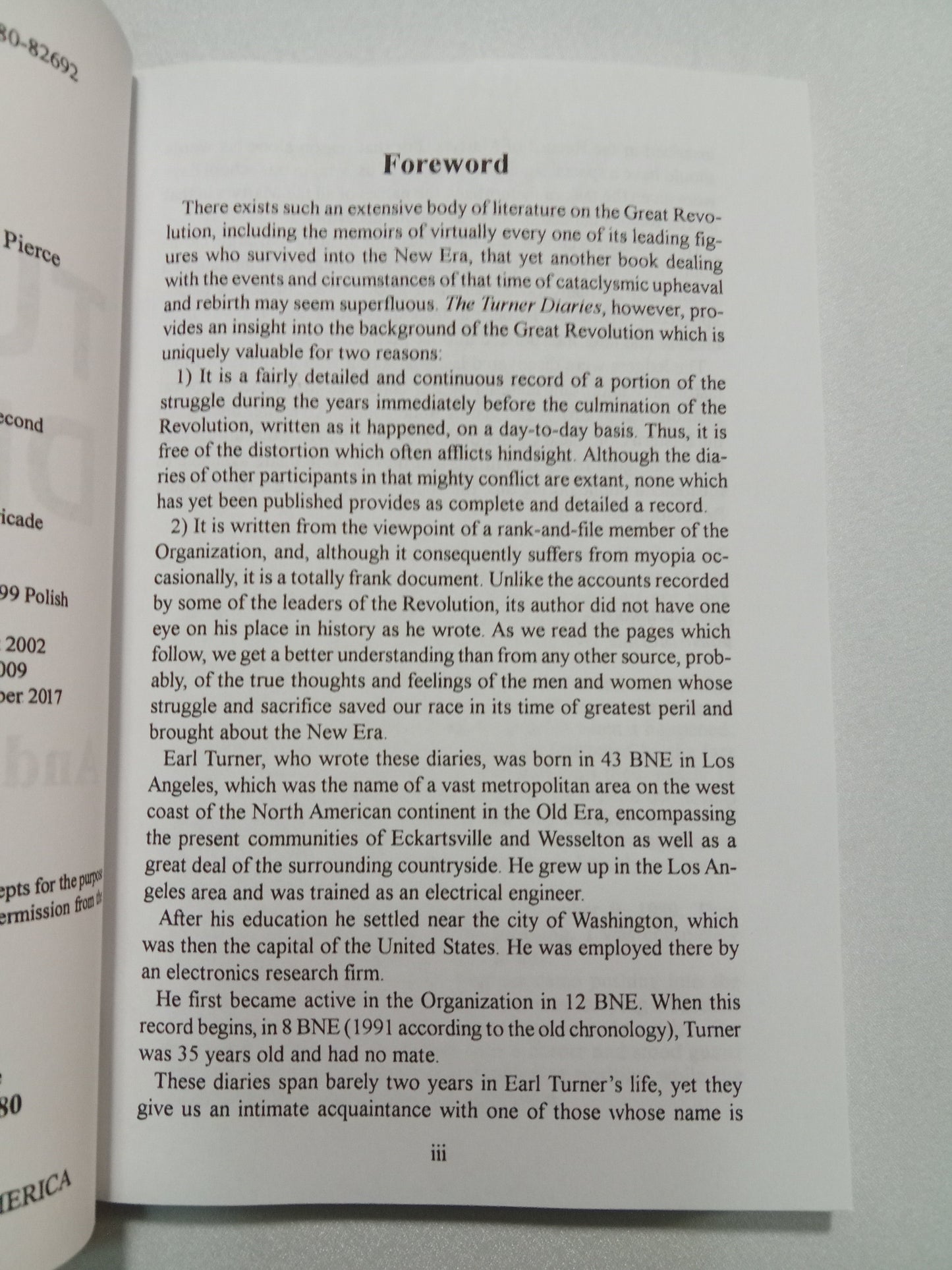 'Turner Diaries by Andrew MacDonald (William Pierce)