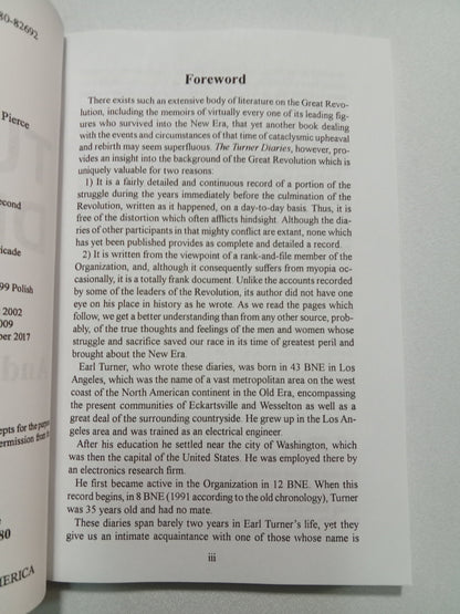 'Turner Diaries by Andrew MacDonald (William Pierce)