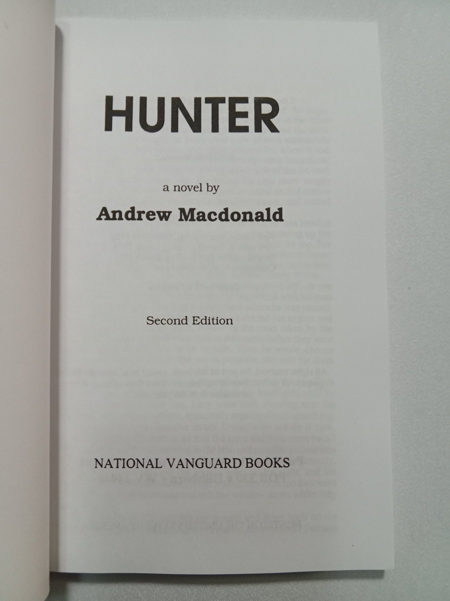 Hunter by Andrew MacDonald (William Pierce) PB