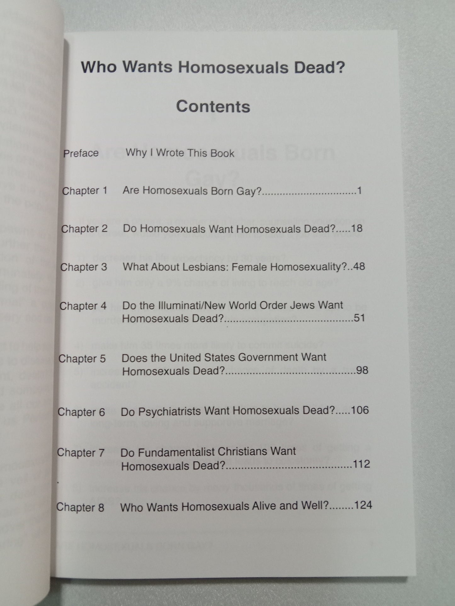 Who Wants Homosexuals Dead? by Lorraine Day