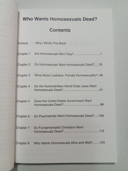 Who Wants Homosexuals Dead? by Lorraine Day