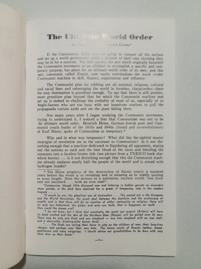 Ultimate World Order: As Pictured in the Jewish Utopia by Robert Williams SB