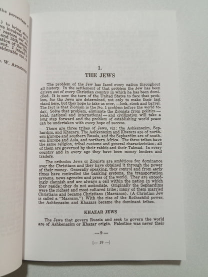 Zionists and Zionist Wall Street by George Armstrong PB