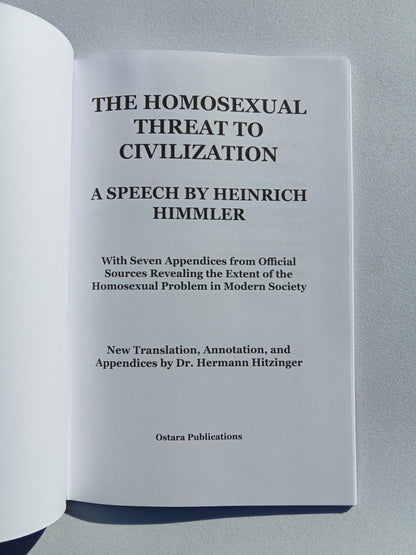 'Homosexual Threat to Civilization: A Speech by Heinrich Himmler