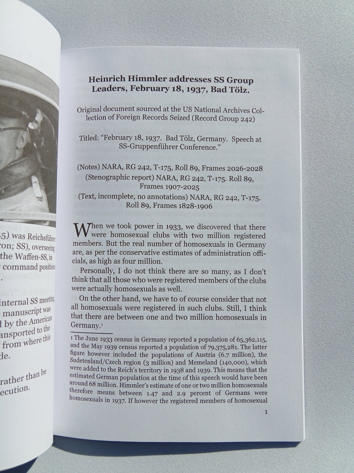 'Homosexual Threat to Civilization: A Speech by Heinrich Himmler