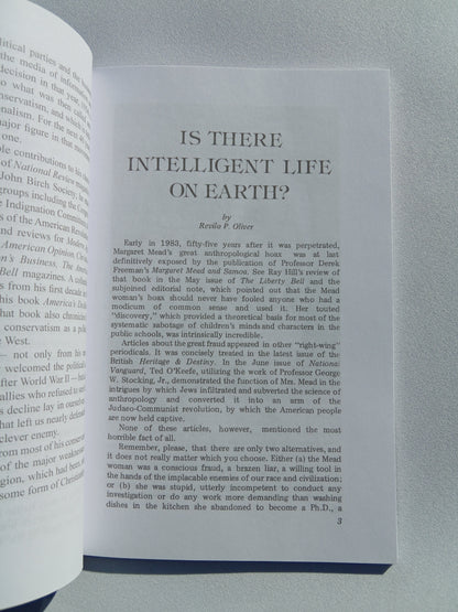Is There Intelligent Life on Earth? by Revilo Oliver PB