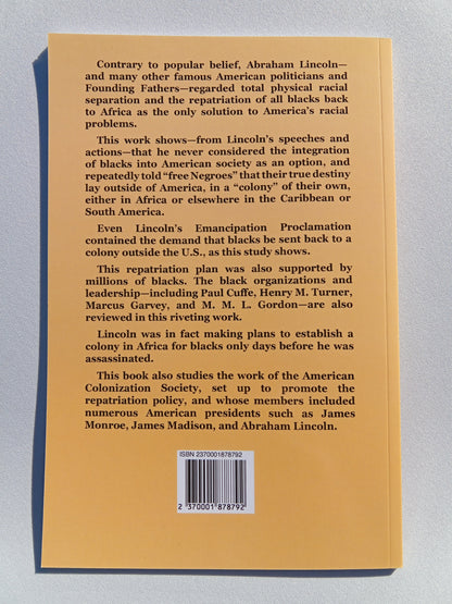 Lincoln's Negro Policy by Earnest Cox PB